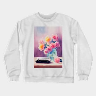 Watercolor typewriter Crewneck Sweatshirt